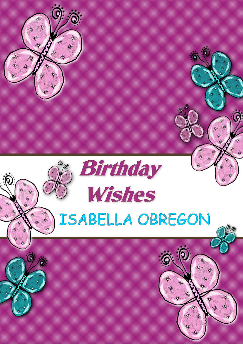 Beautiful Butterflies Birthday Card - card made with Crafty Bob's Card Creator