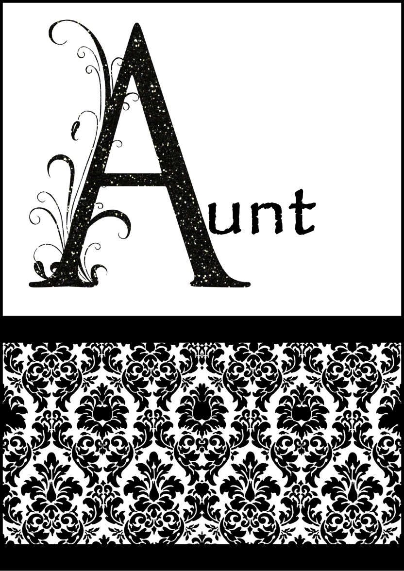 Damask Monogram Letter a Card - card made with Crafty Bob's Card Creator
