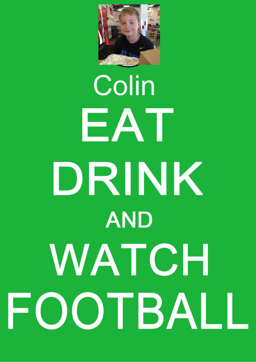 Eat Drink Watch Football - card made with Crafty Bob's Card Creator