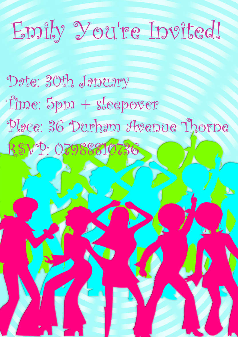It's Party Time Invitation - card made with Crafty Bob's Card Creator