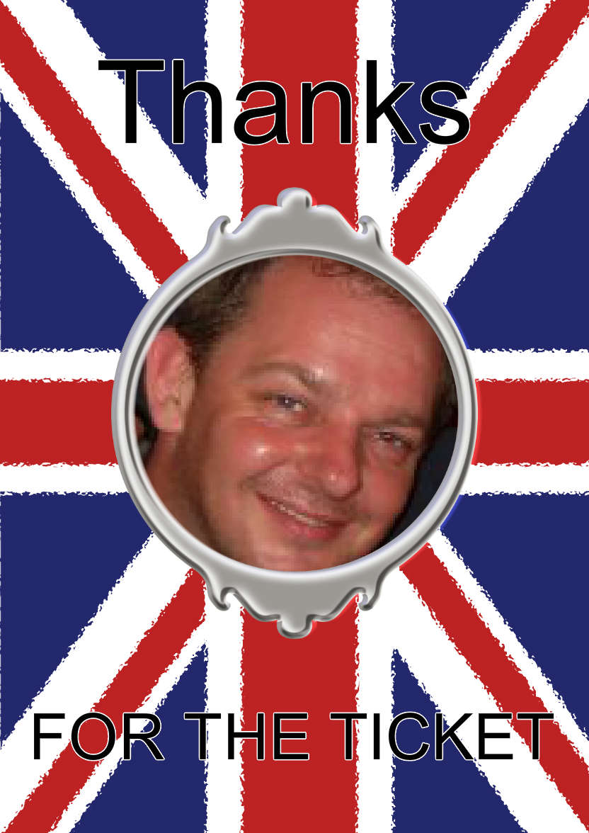 Union Jack Style Thank You Aperture Card - card made with Crafty Bob's Card Creator