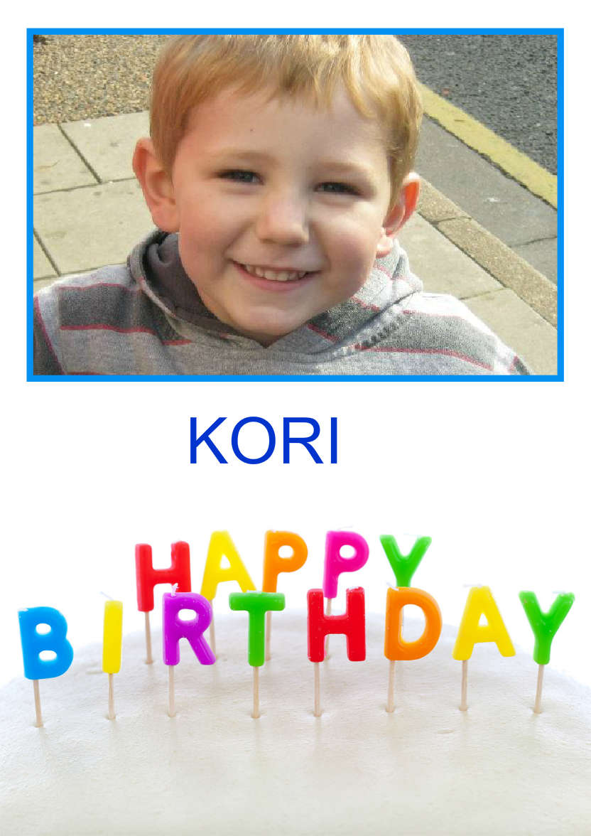 Birthday Candles Aperture Card - card made with Crafty Bob's Card Creator