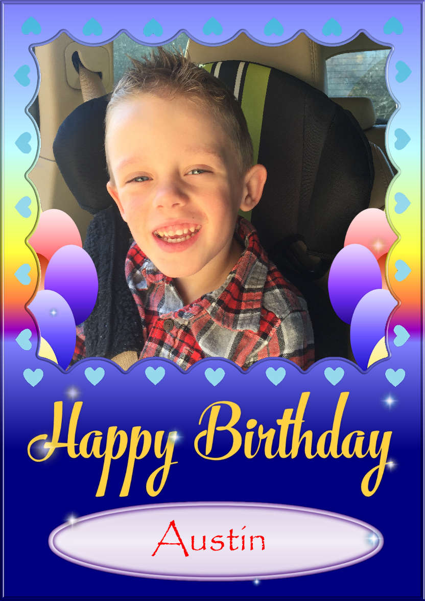 Rainbow Birthday Hearts - card made with Crafty Bob's Card Creator