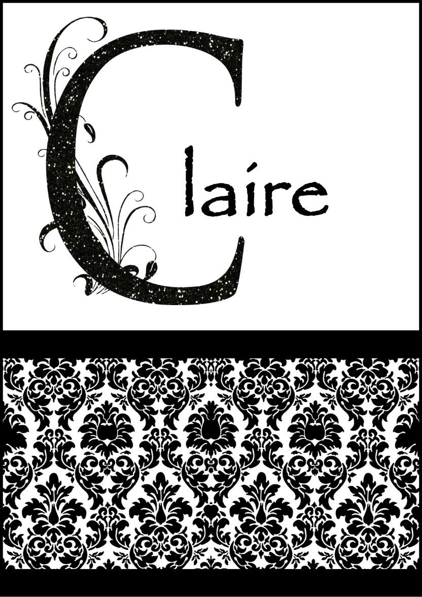 Damask Monogram Letter C Card - card made with Crafty Bob's Card Creator