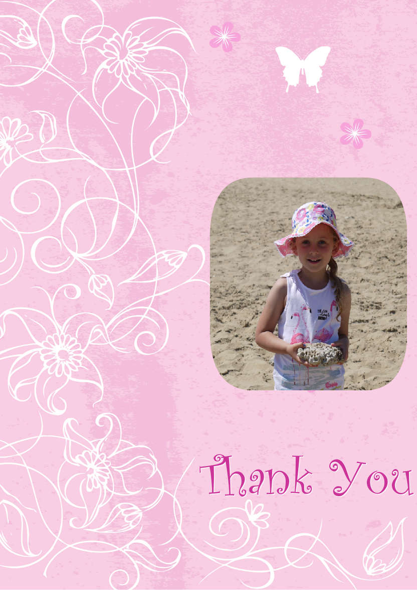 Pink Butterfly Background - card made with Crafty Bob's Card Creator