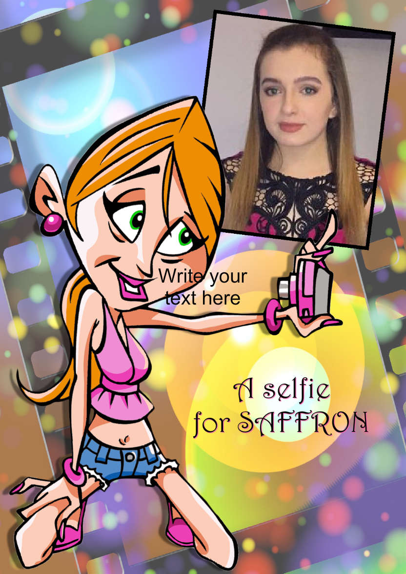 Selfie Queen Card - card made with Crafty Bob's Card Creator