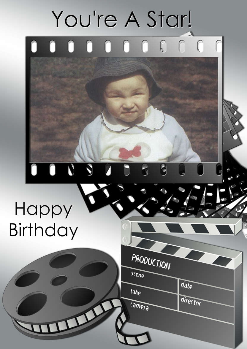 Movie Star Photo Card - card made with Crafty Bob's Card Creator