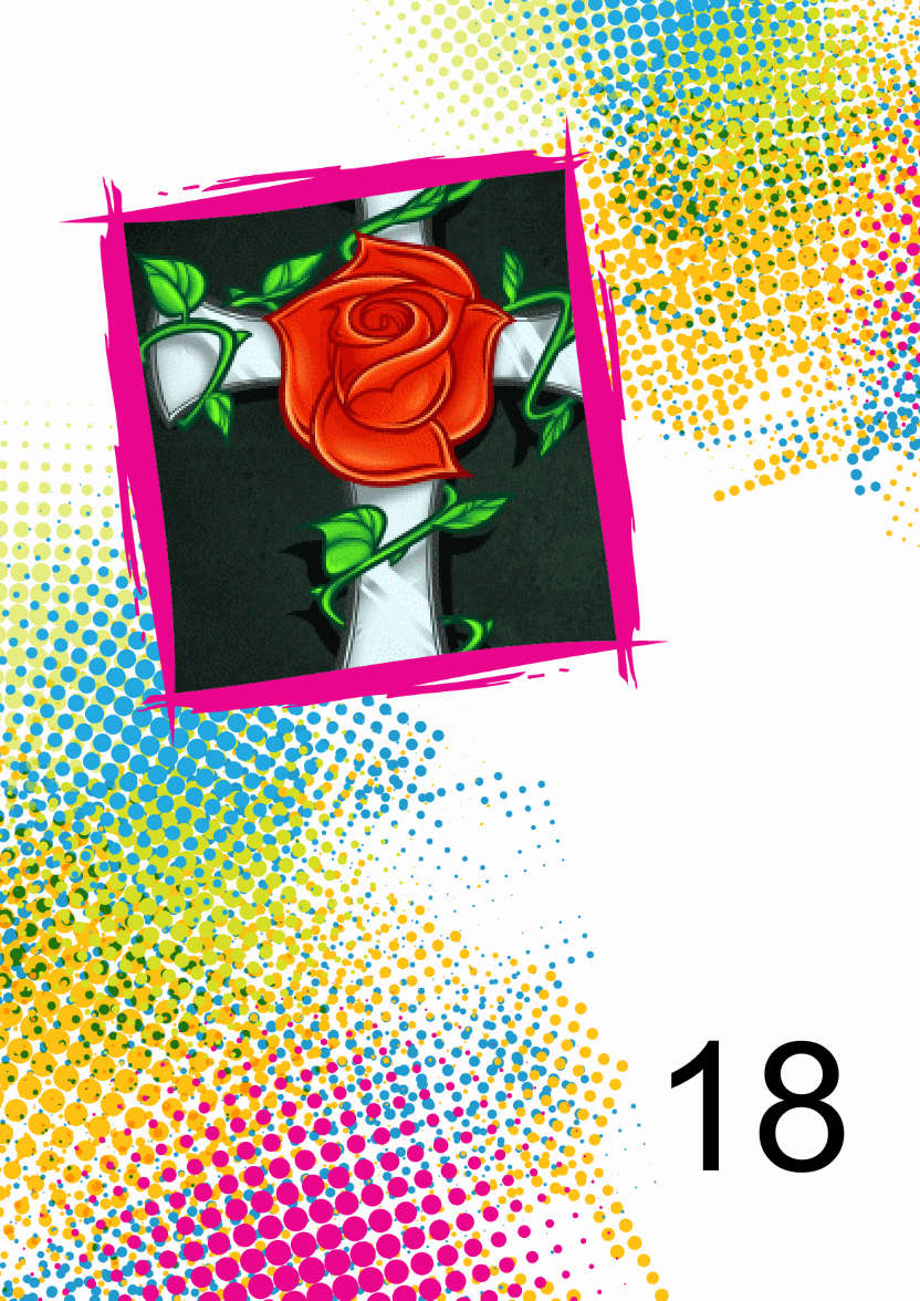 Grunge Frame Aperture Card Pink Multi - card made with Crafty Bob's Card Creator