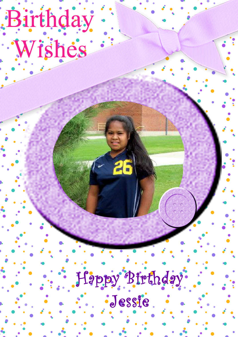 Pretty Birthday Wishes - card made with Crafty Bob's Card Creator