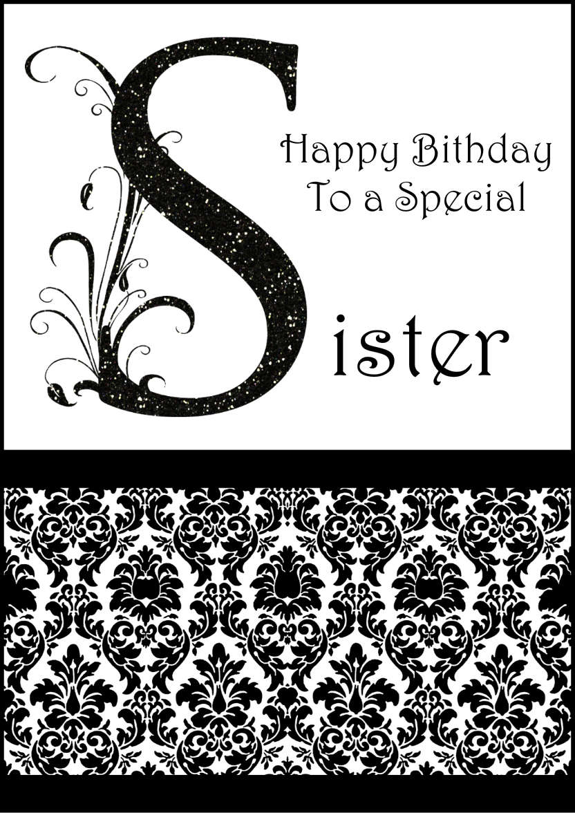 Damask Monogram Letter S Card - card made with Crafty Bob's Card Creator