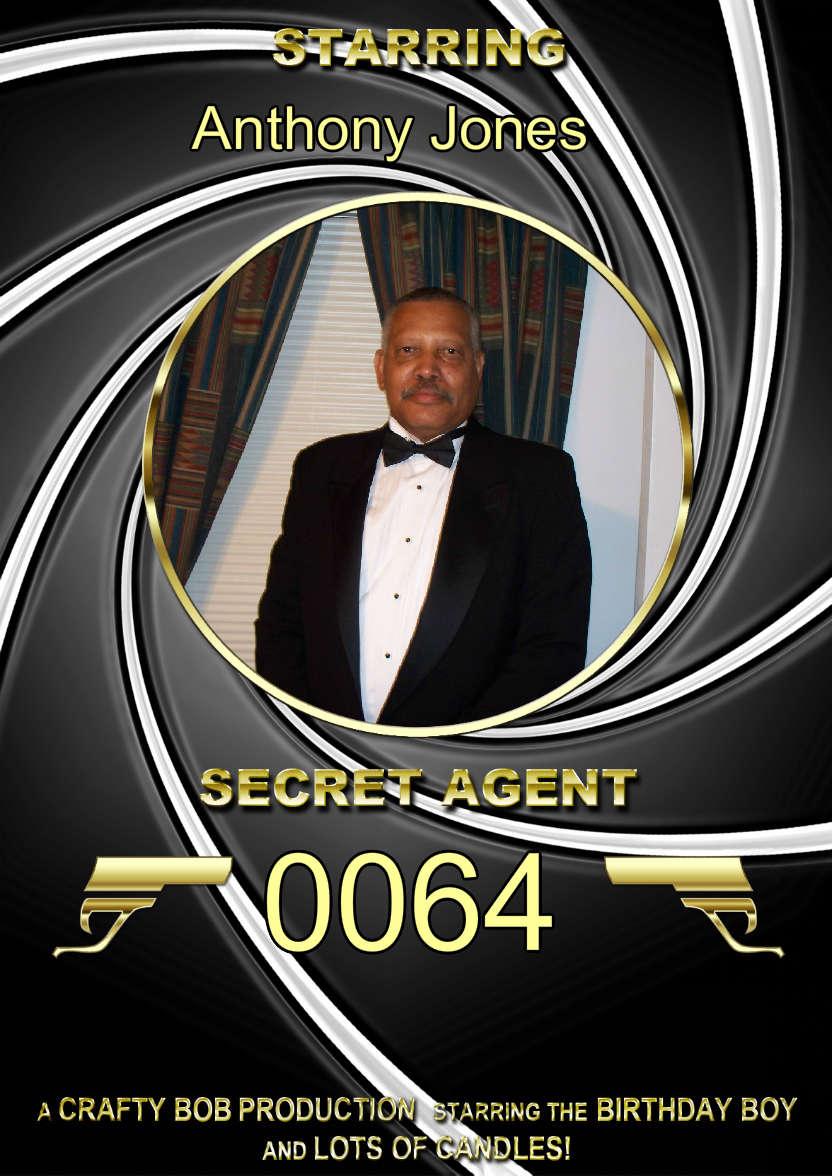 Spoof Secret Agent Photo Card - card made with Crafty Bob's Card Creator