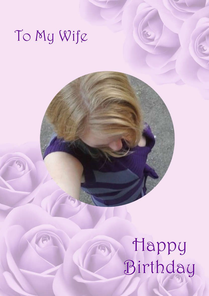 Purple Roses Background - card made with Crafty Bob's Card Creator