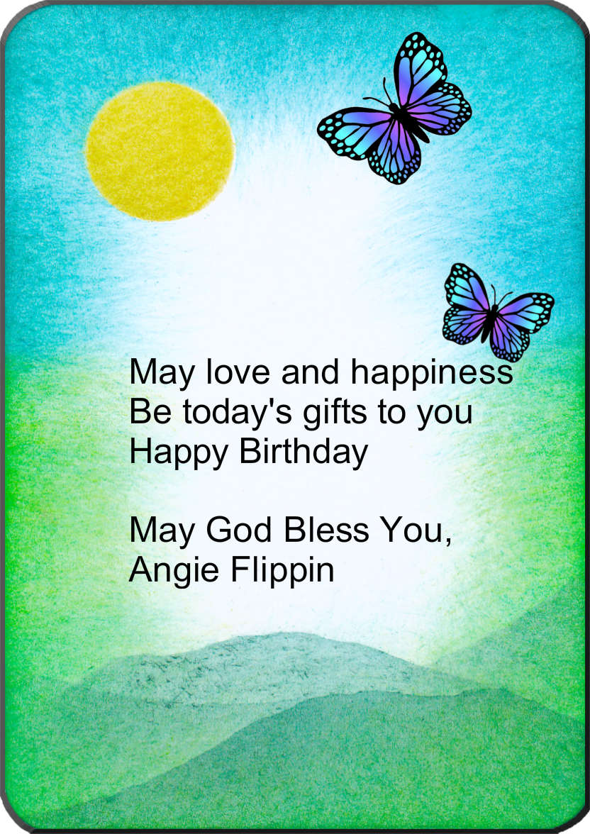Relaxing Birthday - card made with Crafty Bob's Card Creator