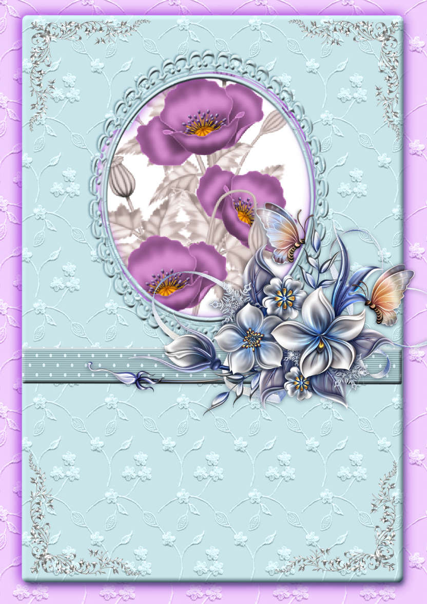 Lacy and Floral Design for Many Occasions #5 - card made with Crafty Bob's Card Creator
