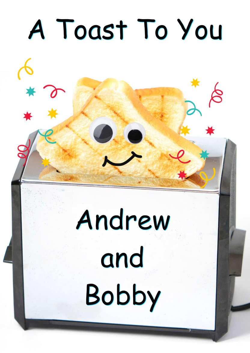 A Toast to You Congratulations Card - card made with Crafty Bob's Card Creator