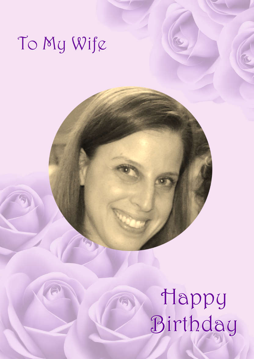 Purple Roses Background - card made with Crafty Bob's Card Creator