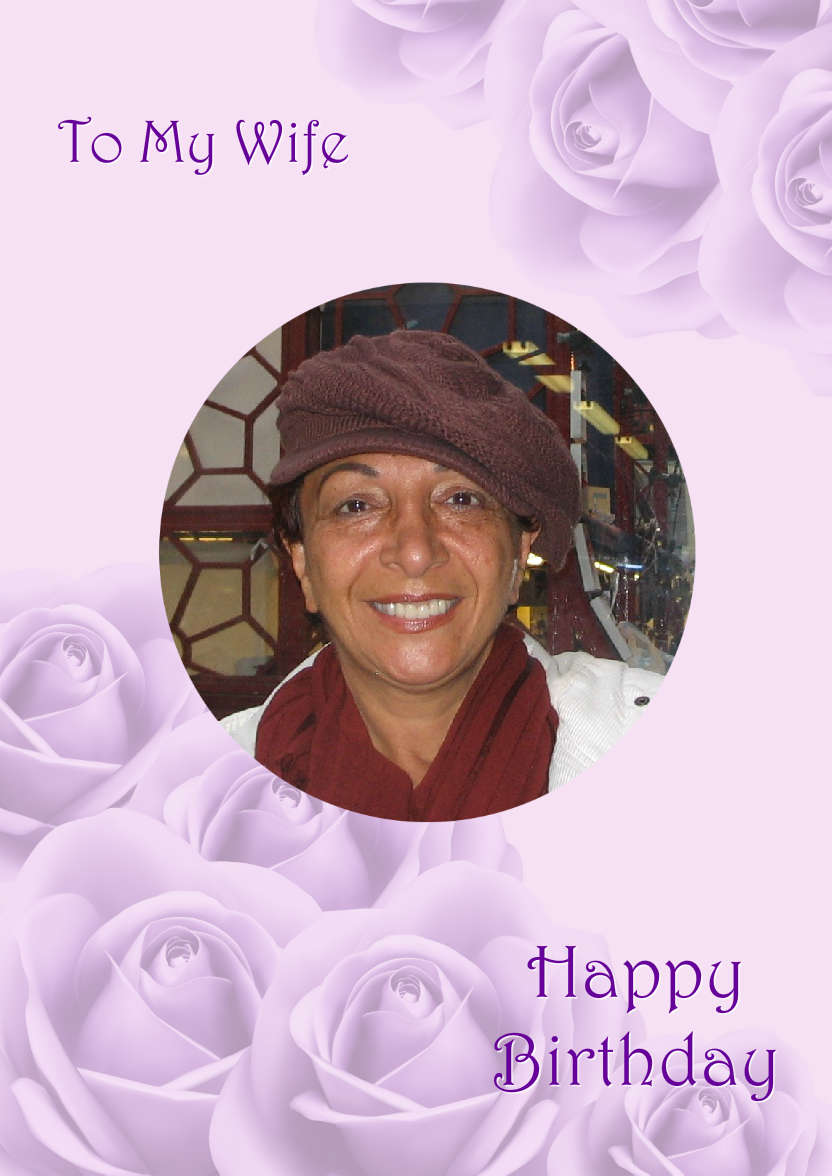 Purple Roses Background - card made with Crafty Bob's Card Creator