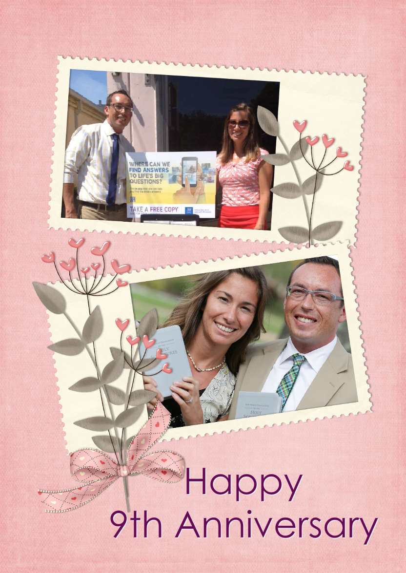 Scrapbook Style Anniversary Card - card made with Crafty Bob's Card Creator