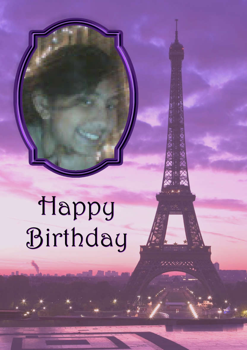 Paris by Night Aperture Card - card made with Crafty Bob's Card Creator