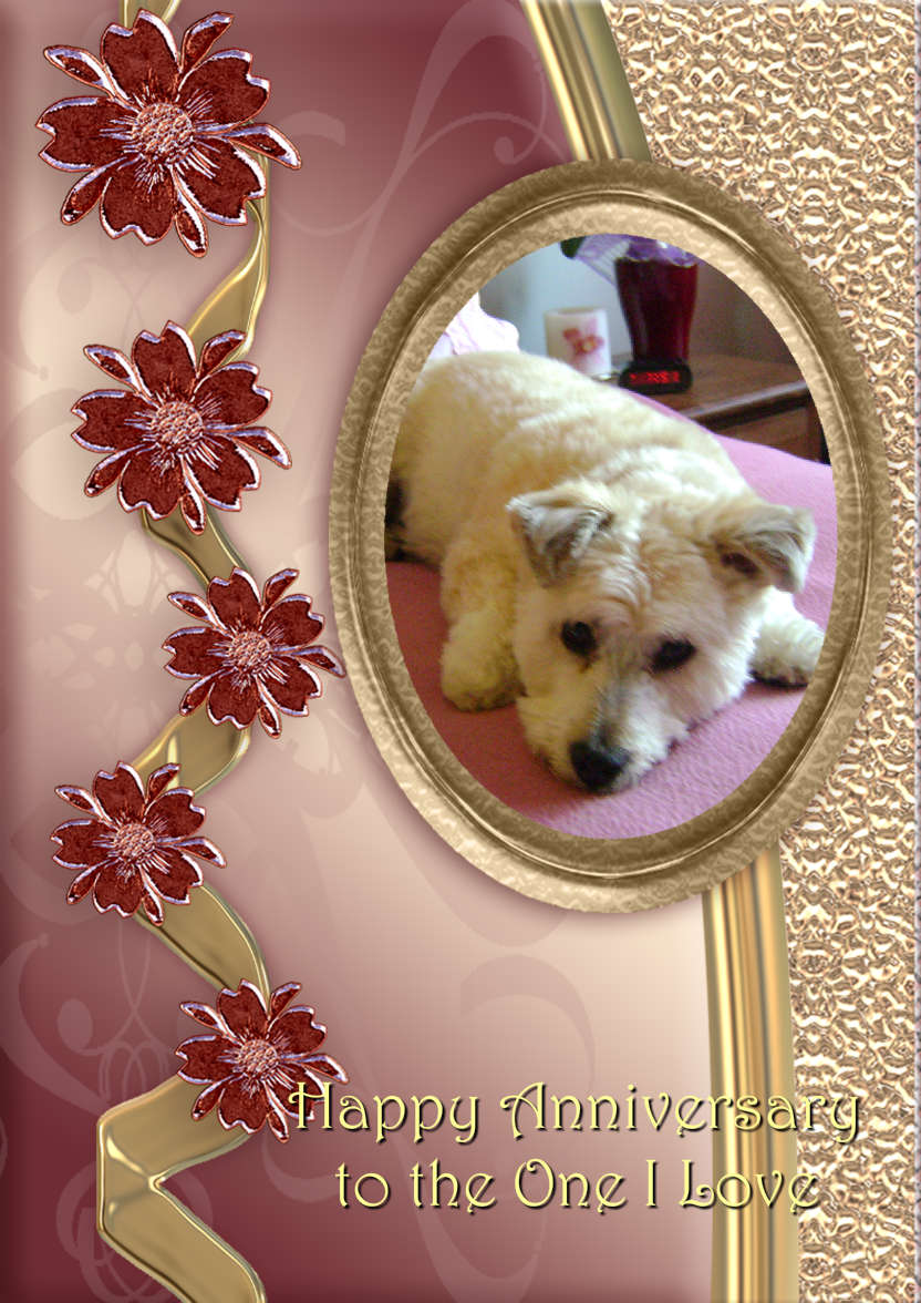 Glass Flowers Anniversary Card - card made with Crafty Bob's Card Creator