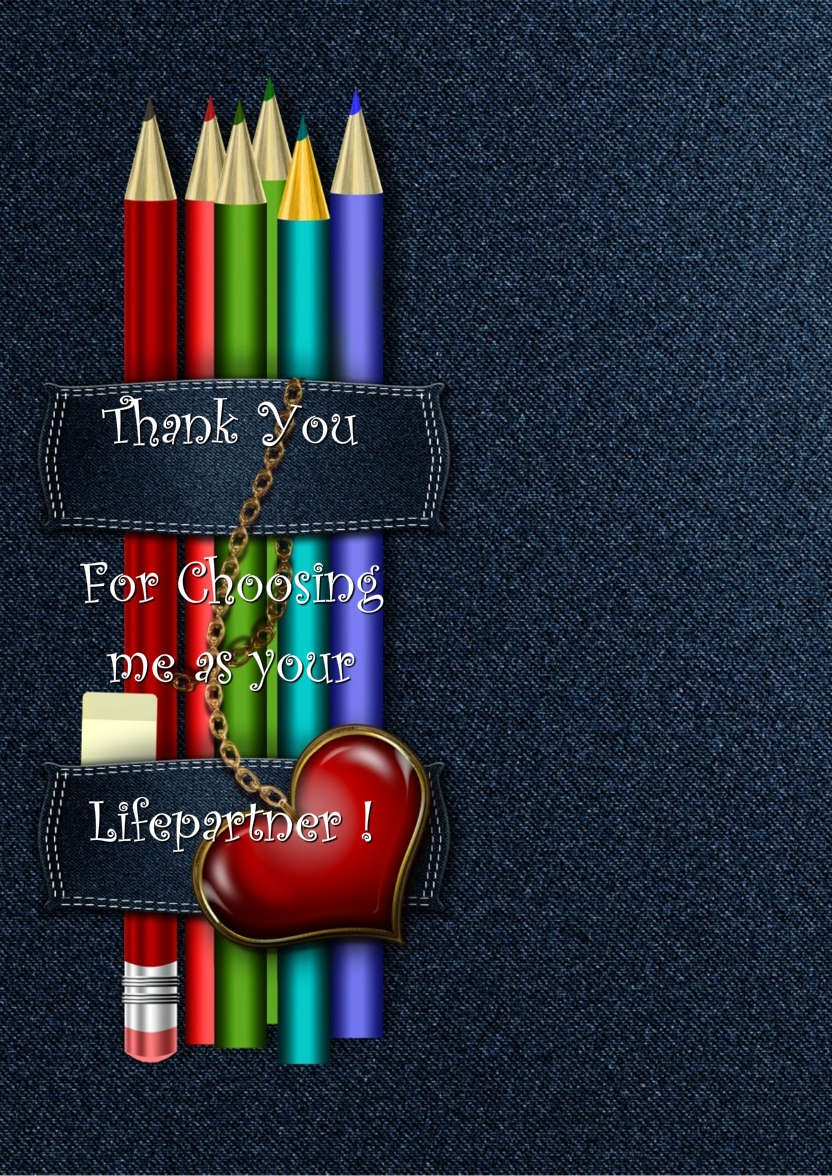 Jeans and Pencils Thank You Teacher Card - card made with Crafty Bob's Card Creator