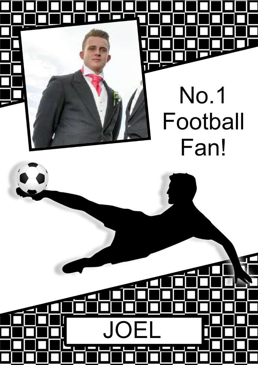 No.1 Football Fan Aperture Card - card made with Crafty Bob's Card Creator