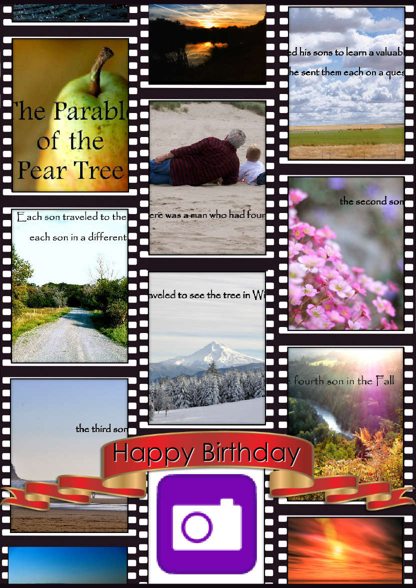 Film Strip Multi Photo Card - card made with Crafty Bob's Card Creator