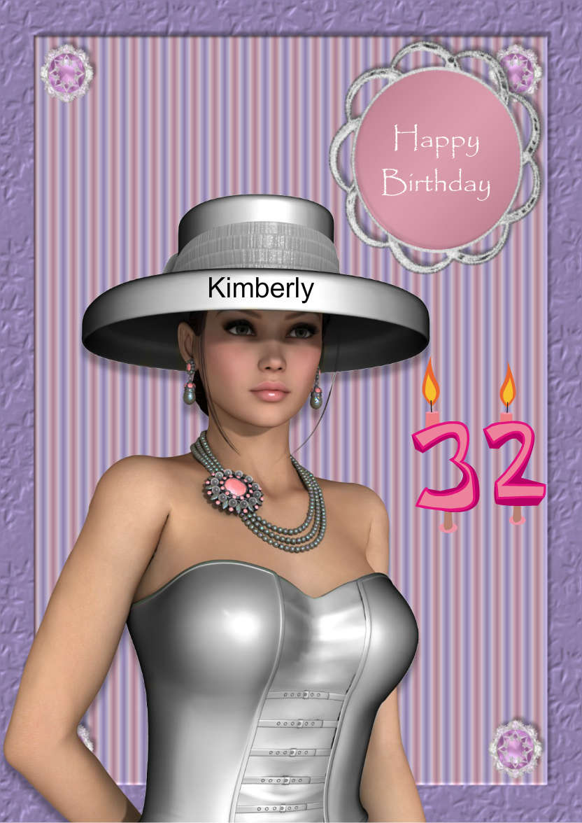 Elegant Lady Card - card made with Crafty Bob's Card Creator