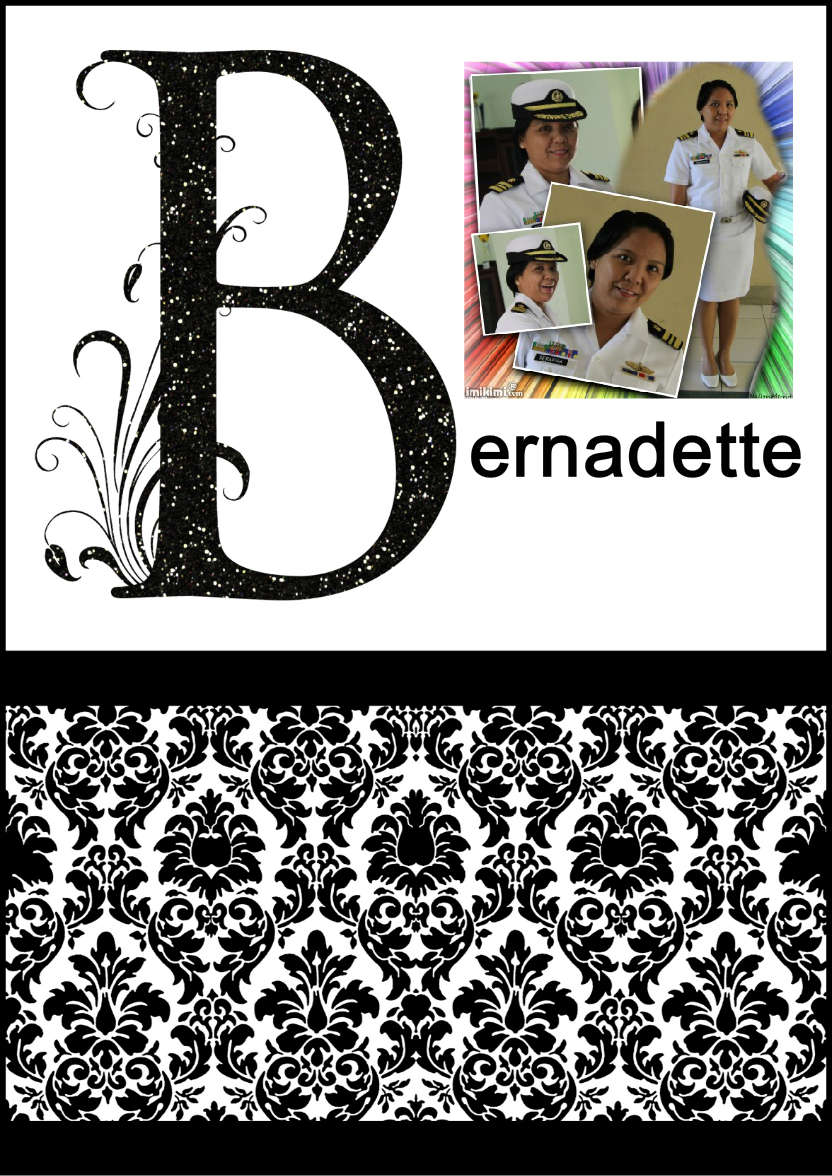 Damask Monogram Letter B Card - card made with Crafty Bob's Card Creator
