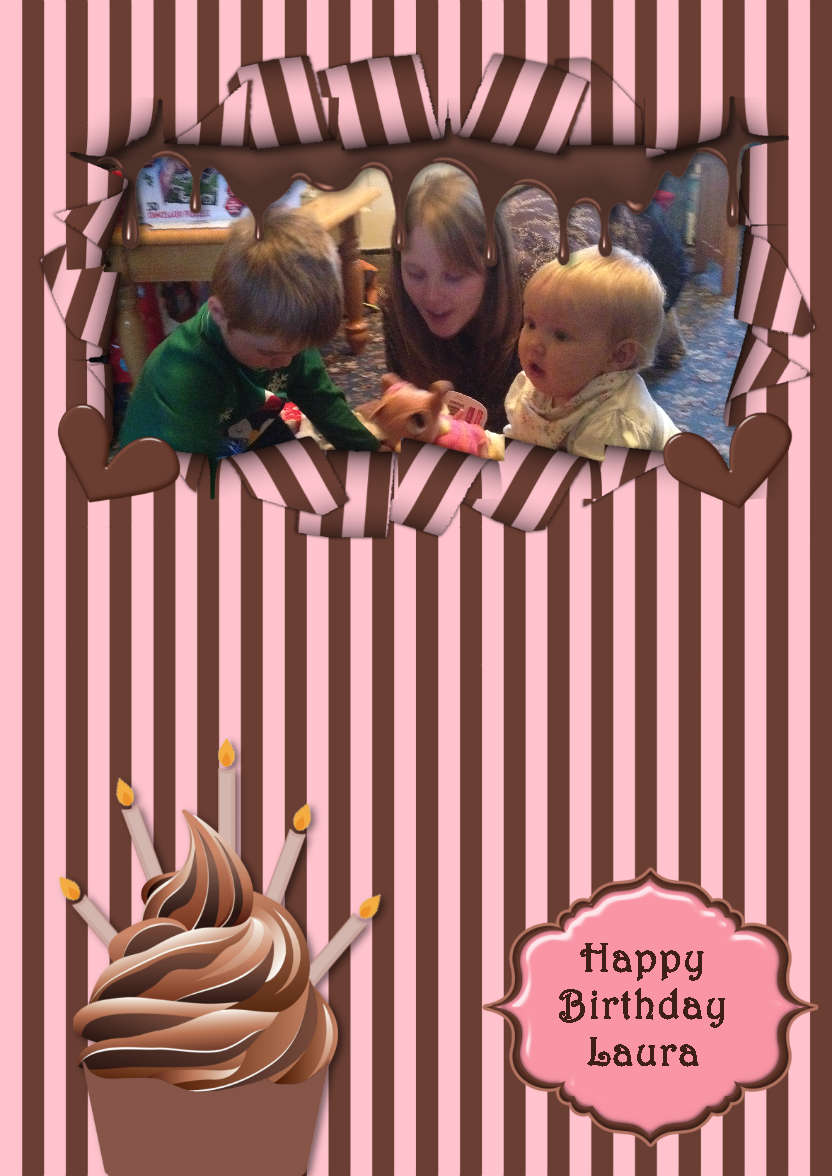 Chocolate Time - card made with Crafty Bob's Card Creator