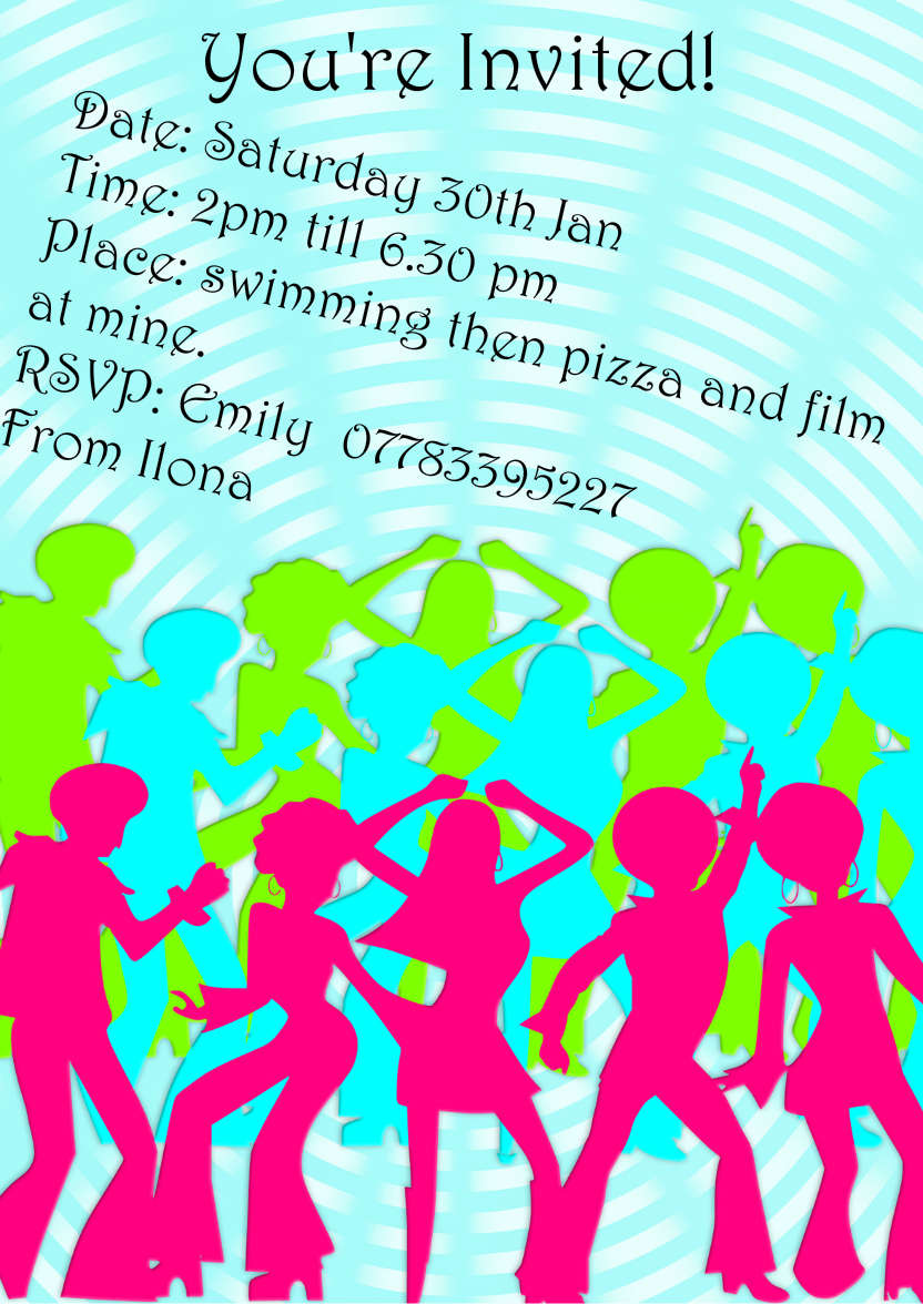 It's Party Time Invitation - card made with Crafty Bob's Card Creator