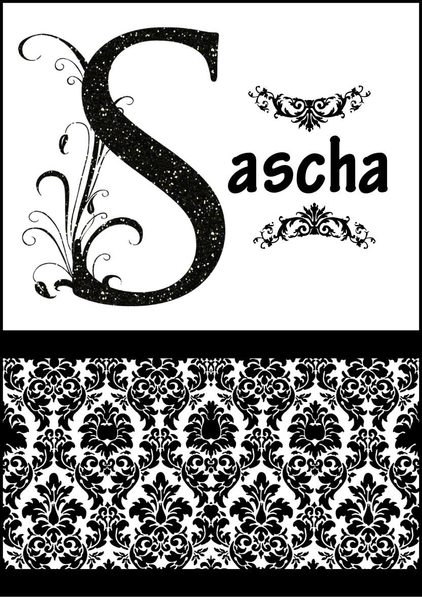 Damask Monogram Letter S Card - card made with Crafty Bob's Card Creator