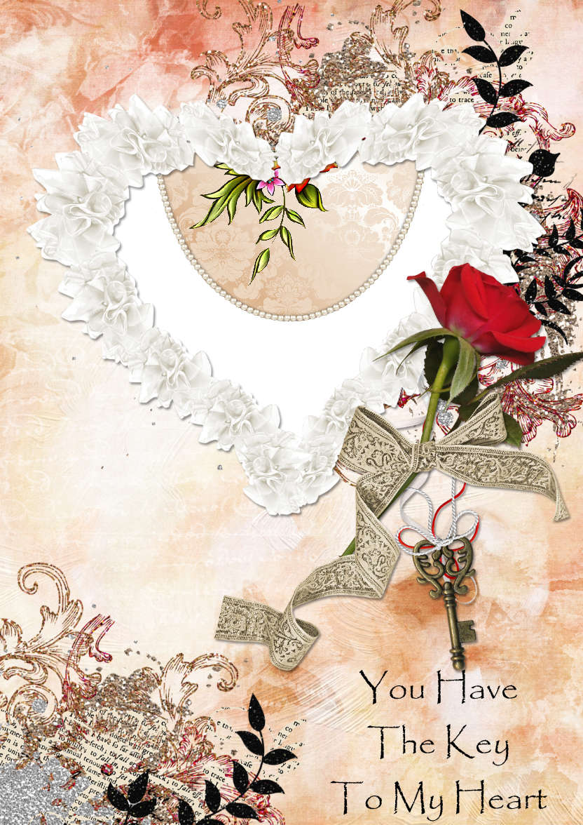 Key to My Heart Aperture Card - card made with Crafty Bob's Card Creator