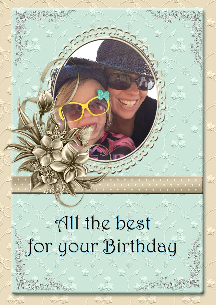 Lacy and Floral Design for Many Occasions - card made with Crafty Bob's Card Creator