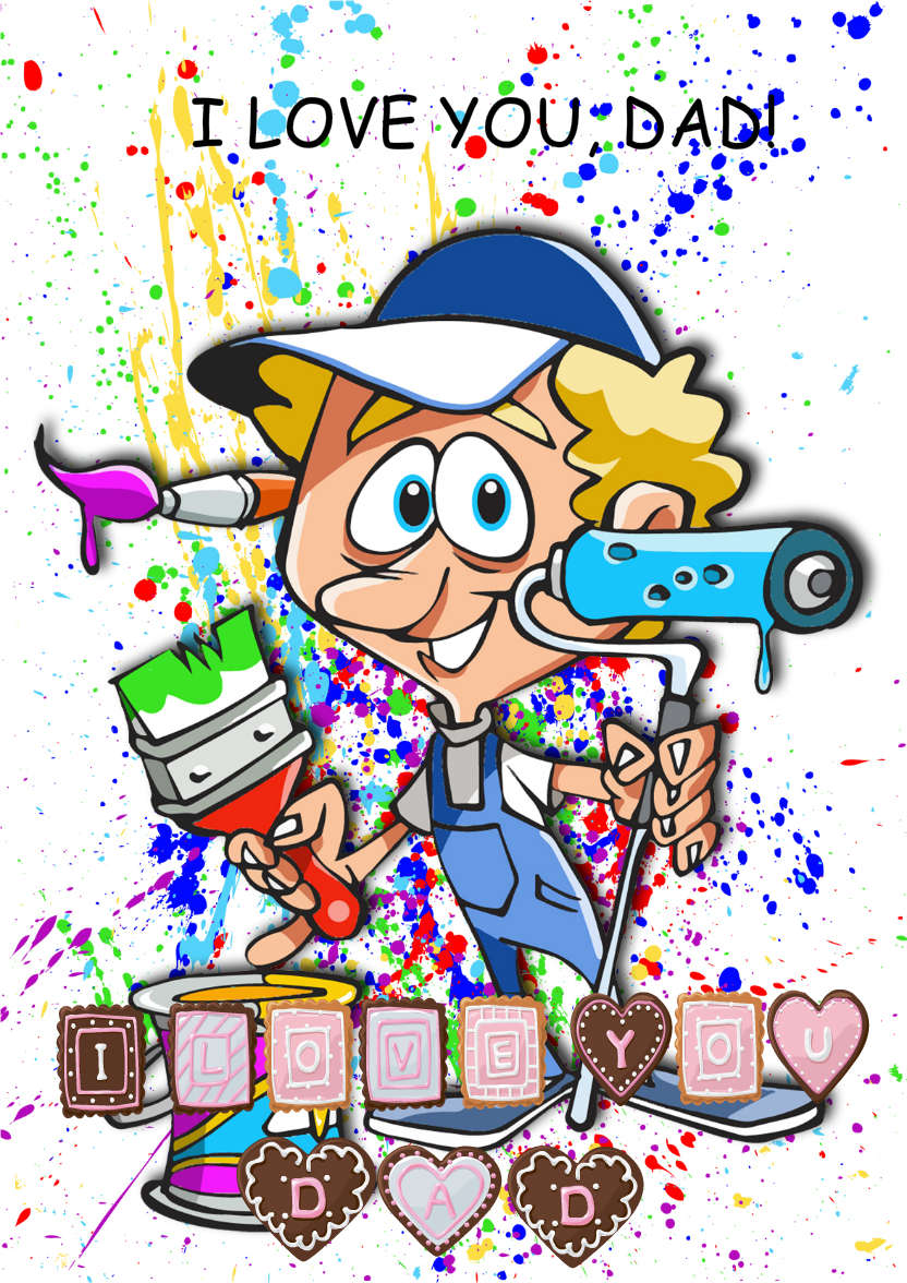 DIY Dad Birthday/father Day Card - card made with Crafty Bob's Card Creator