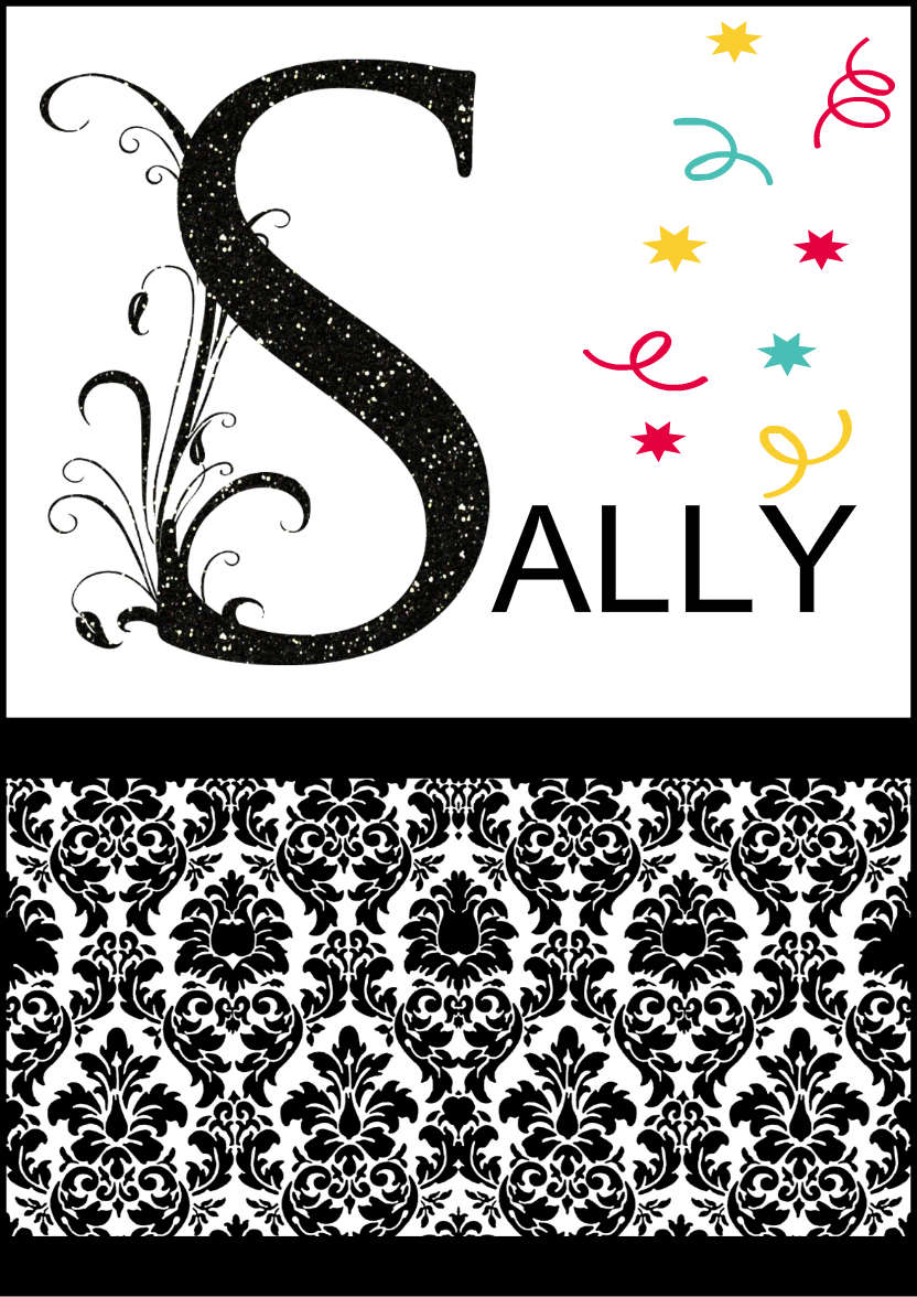 Damask Monogram Letter S Card - card made with Crafty Bob's Card Creator