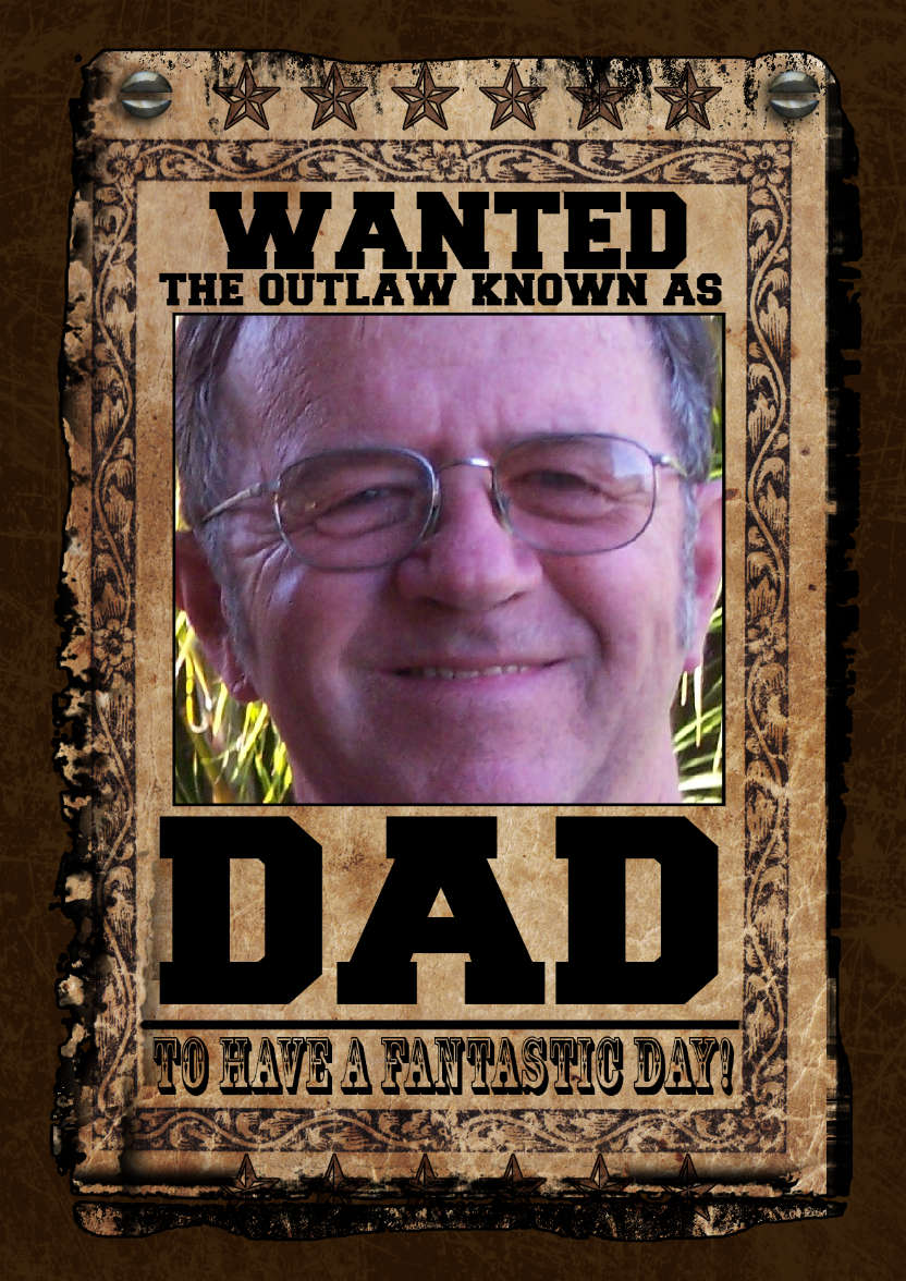Dad Birthday. Father's Day, Photo Greeting Card - card made with Crafty Bob's Card Creator