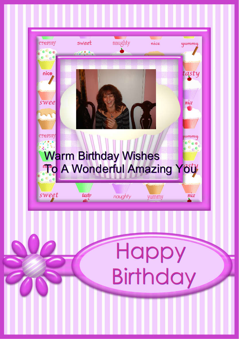Cupcake - card made with Crafty Bob's Card Creator