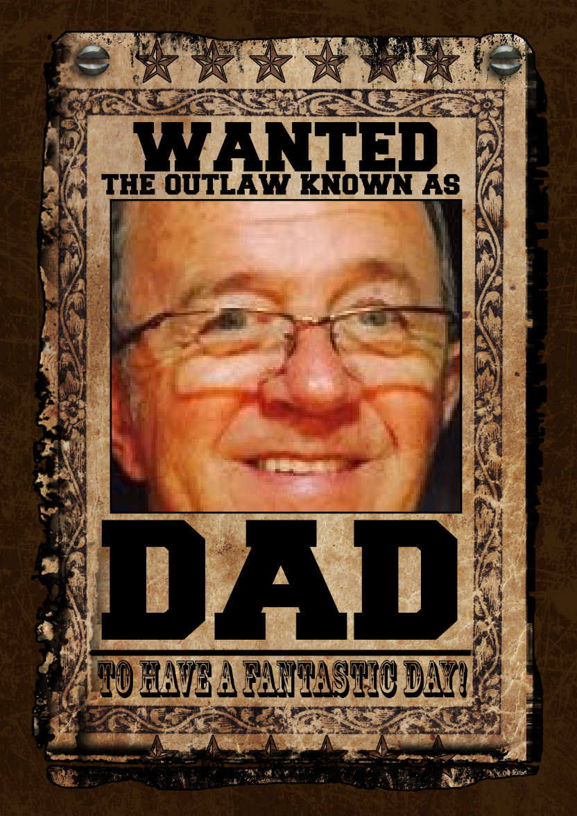 Dad Birthday. Father's Day, Photo Greeting Card - card made with Crafty Bob's Card Creator