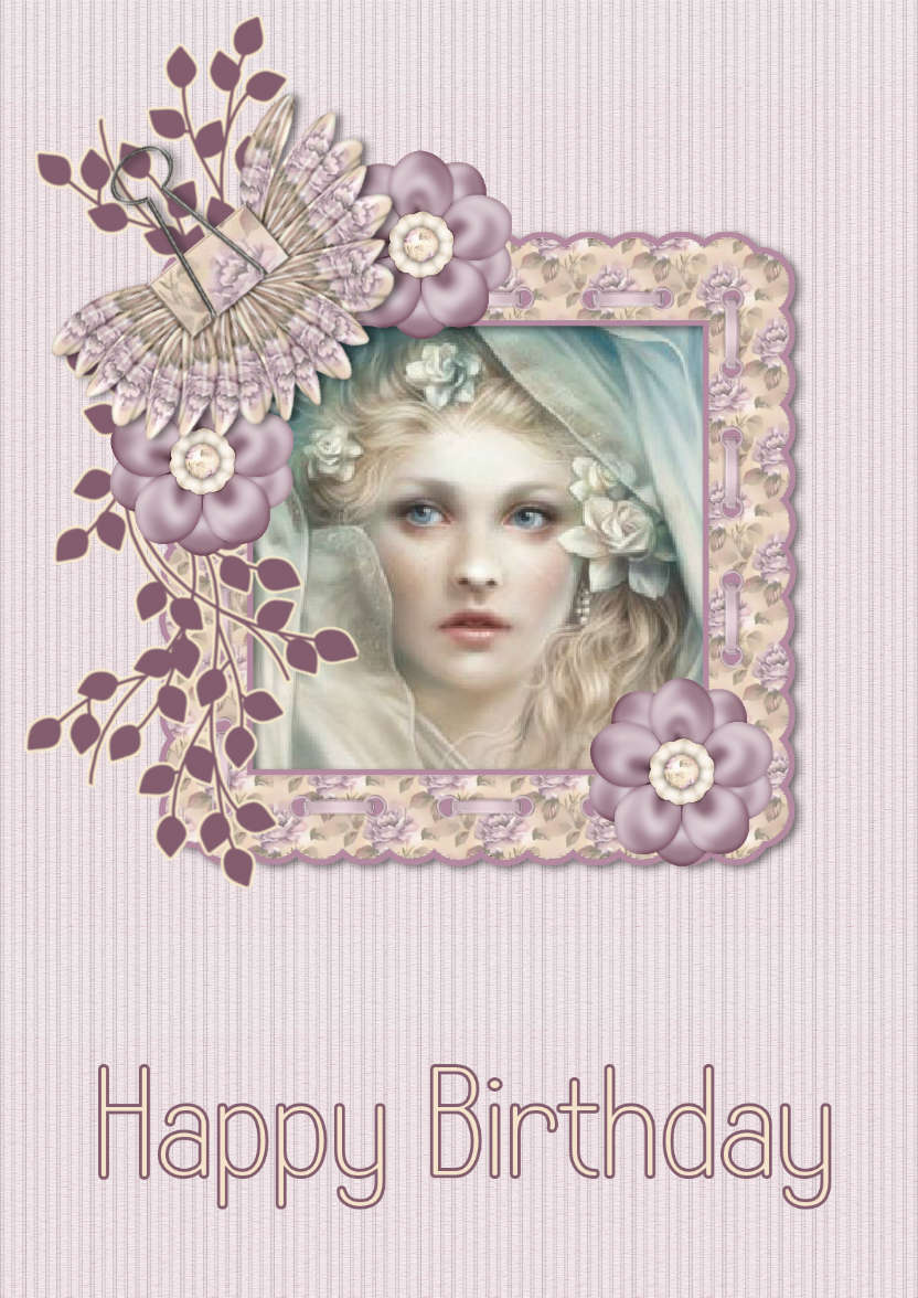 Vintage Flowers - card made with Crafty Bob's Card Creator
