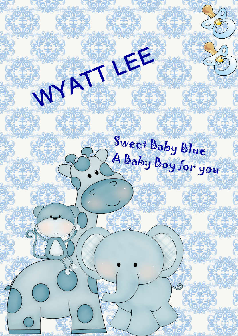 New Baby Boy - card made with Crafty Bob's Card Creator