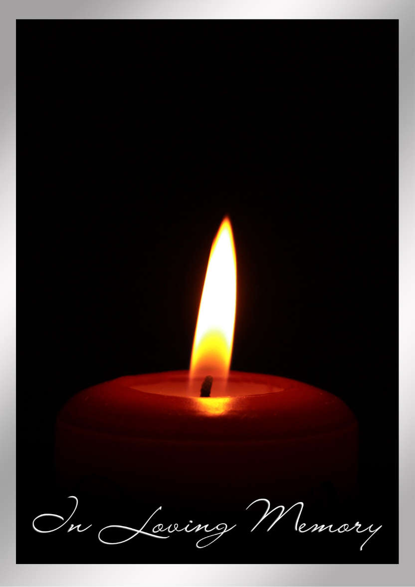 Sympathy Candle Flame - card made with Crafty Bob's Card Creator