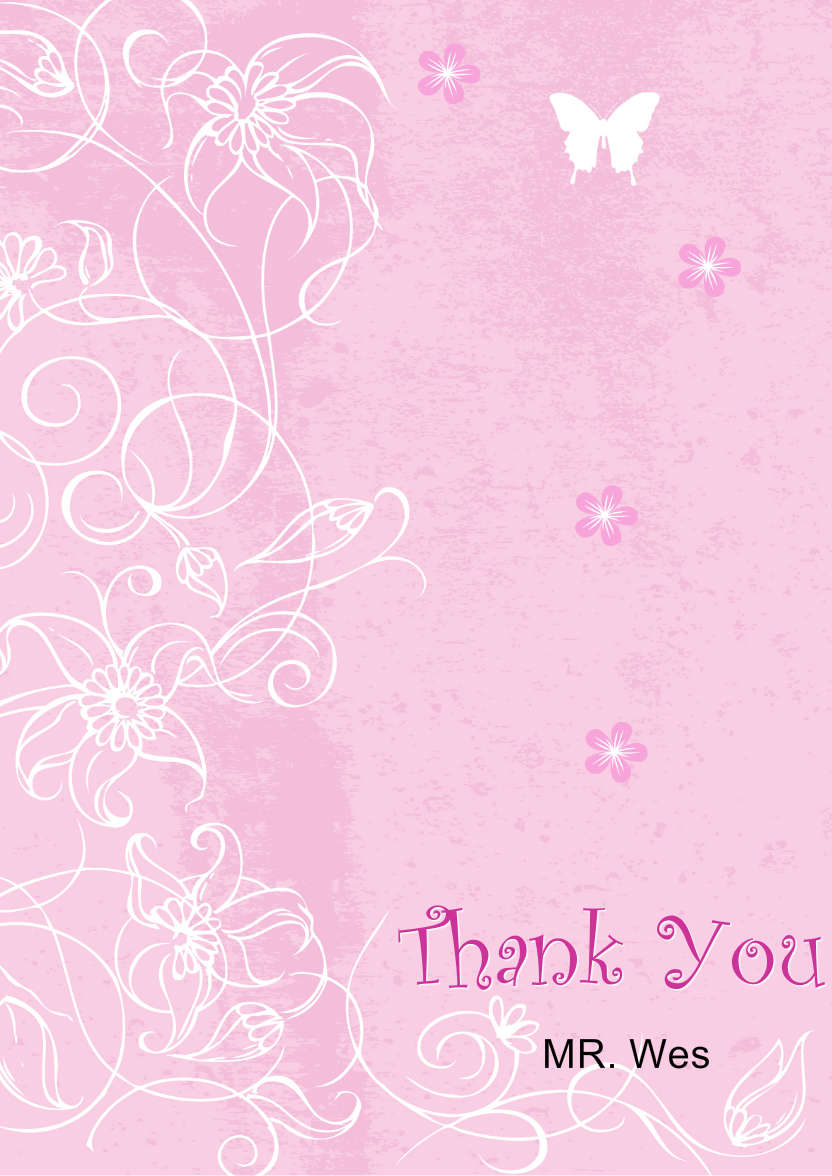 Pink Butterfly Background - card made with Crafty Bob's Card Creator