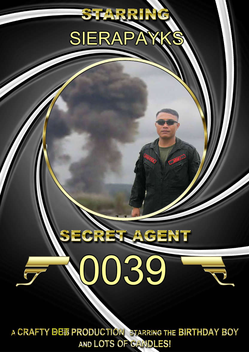 Spoof Secret Agent Photo Card - card made with Crafty Bob's Card Creator