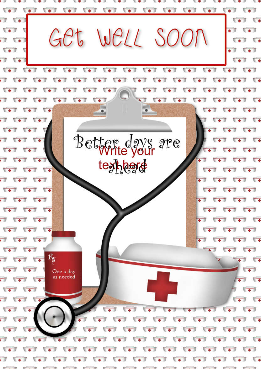 Get Well Soon - card made with Crafty Bob's Card Creator