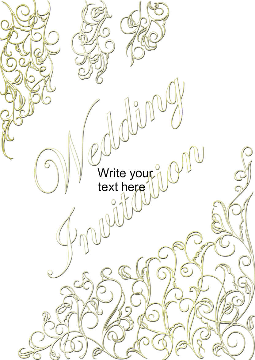 Decorative Wedding Invitation - card made with Crafty Bob's Card Creator