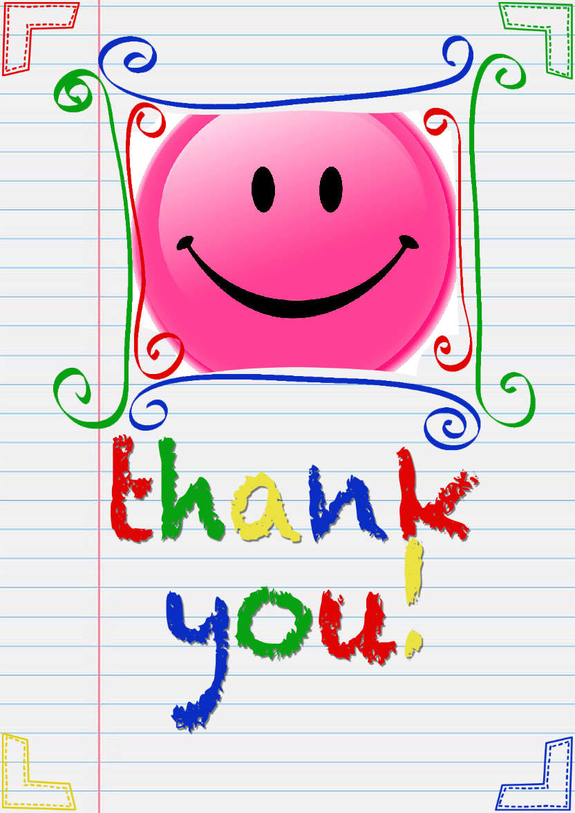 Notepaper Thank You Card - card made with Crafty Bob's Card Creator