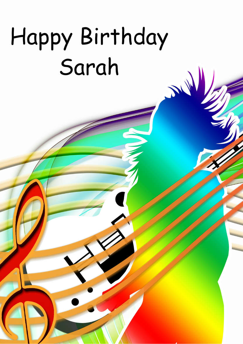 Feel the Music - card made with Crafty Bob's Card Creator