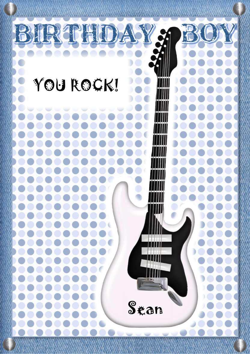 Guitar Fan - card made with Crafty Bob's Card Creator