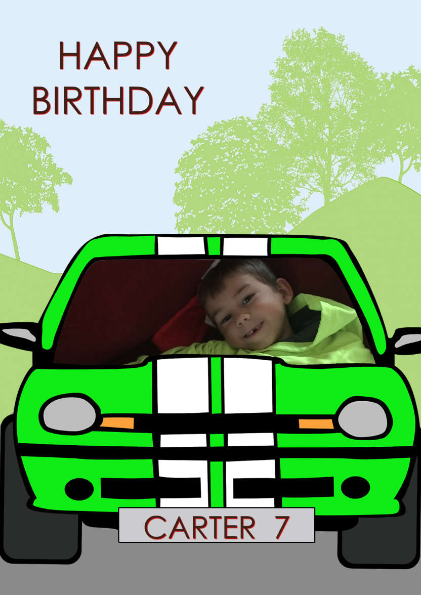 Boy Racer - card made with Crafty Bob's Card Creator